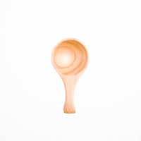 A Japanese hinoki (Japanese Cypress) tea scoop available at NiMi Projects UK