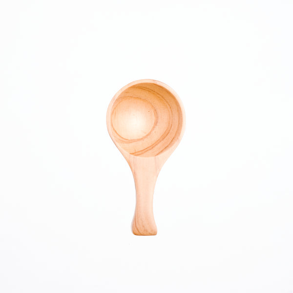 A Japanese hinoki (Japanese Cypress) tea scoop available at NiMi Projects UK