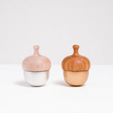The Kuon Madoka acorn-shaped singing bowl chimes in gold and silver. Designed by Yotsukawa Seisakusho for its Kisen brand, available at NiMi Projects in Sevenoaks, Kent.