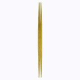 A pair of Style of Japan green double-end tapered ryokuchi wooden hashi chopsticks on a white background. Available at NiMi Projects UK.