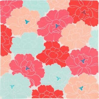 FUROSHIKI - PEONY PINK/BLUE - S