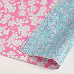 FUROSHIKI - REVERSIBLE SAKURA / WAVE PINK-BLUE - S