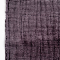 Detail of the textured grey Japanese muslin of a Ban Inoue dishcloth.