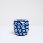 BLUE SAKURA LIDDED POT (LATE SHOWA)