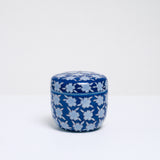 BLUE SAKURA LIDDED POT (LATE SHOWA)