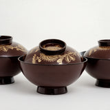 VINTAGE LACQUERWARE LIDDED RICE BOWL