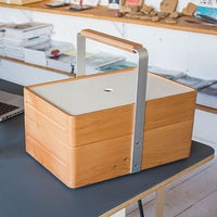 This handy addition for Atelier Yocto's Okamochi box, slots perfect inside to protect contents and has a central hole for easy removable. Available at NiMi Projects, UK.