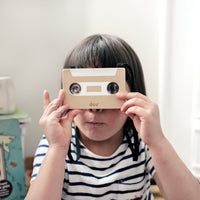Dou? Mix Tape wooden kaleidoscope toy, wearable around the neck. Designed in Japan NiMi Projects High street Seal Sevenoaks