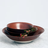 Nishiyama brown ceramic porcelain Fosco Bowl, Japanese minimalist design, made in Japan