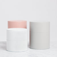 Moheim tin canister tea caddy, Japanese minimalist design, made in Japan