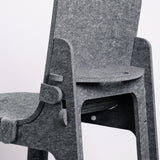 Grey Feelt children's chair, Japanese design, made in Japan with recycled materials