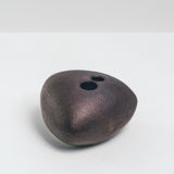 BRONZE PORCELAIN OKADA TRIANGLE BUD VASE, HANDMADE IN JAPAN, JAPANESE DESIGN