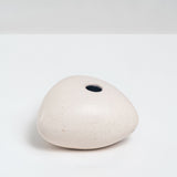 WHITE PORCELAIN OKADA TRIANGLE BUD VASE, HANDMADE IN JAPAN, JAPANESE MINIMALIST DESIGN