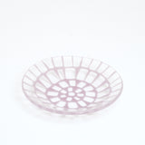 Glass artisan Saburo's small clear and pink Afumi dish, handmade in Japan and sold at NiMi Projects.