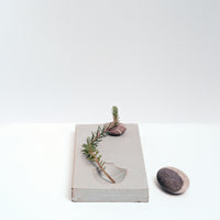 Watanabe Thoki ceramic grey stoneware Kakyu flat vase, Japanese design, made in Japan
