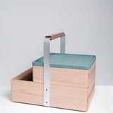 Hand made using traditional Japanese joinery techniques, the Atelier Yocto wooden Tray can be used alone, or slotted atop other Atelier Yocto products. Available at NiMi Projects, UK.