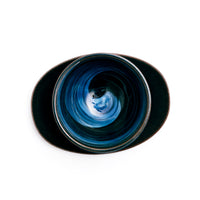INDIGO SWIRL CUP AND SWEET DISH