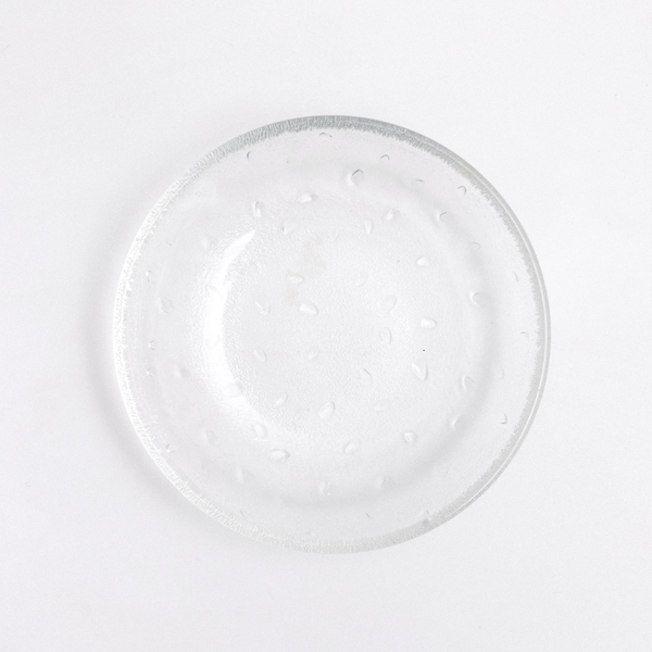 WATER DROPS CLEAR DISH (MID-LATE SHOWA)