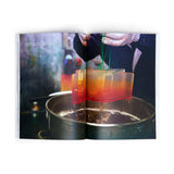 A photo spread image of plastic dyeing featured in Sankaku Vol. 1, a book about Tokyo's small manufacturing businesses and crafts.